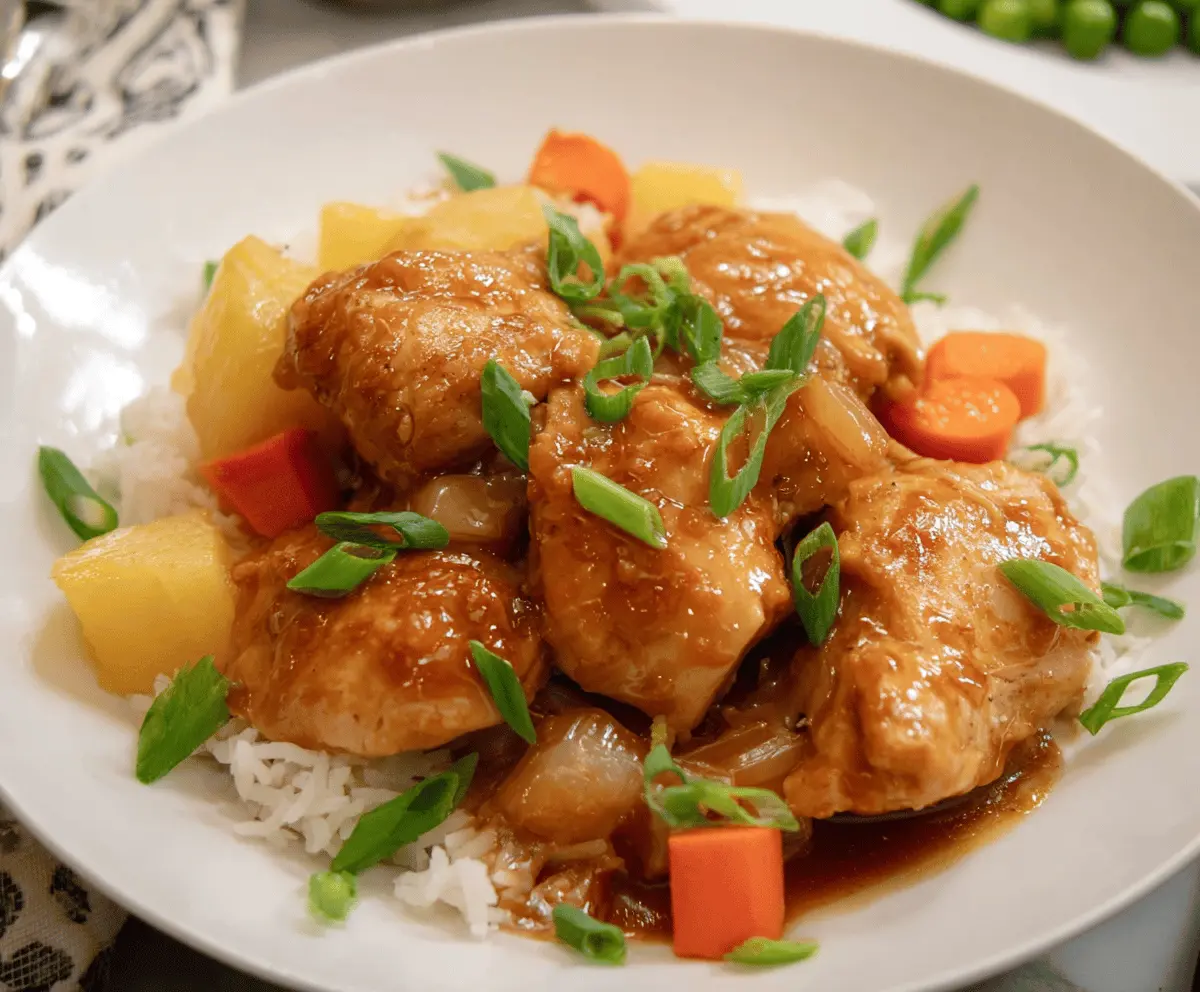 Easy Sweet Hawaiian Crockpot Chicken Recipe