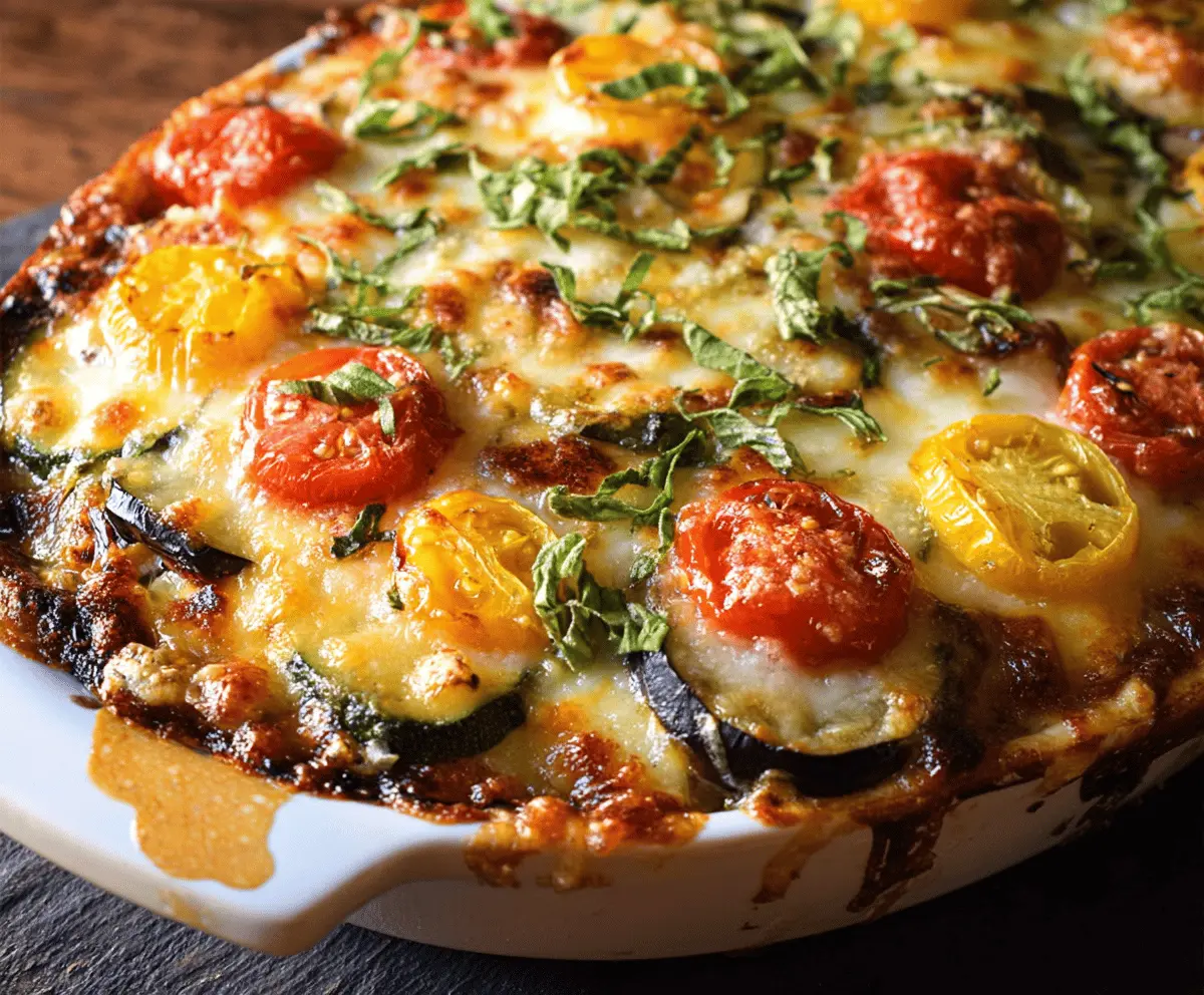Vibrant Garden Veggie Gratin with Zucchini and Eggplant