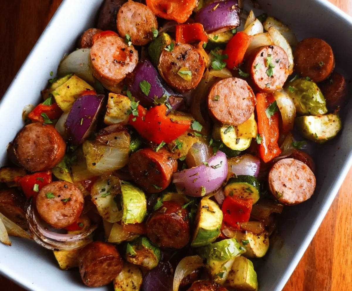 Quick Air Fryer Chicken Sausage and Veggies Recipe