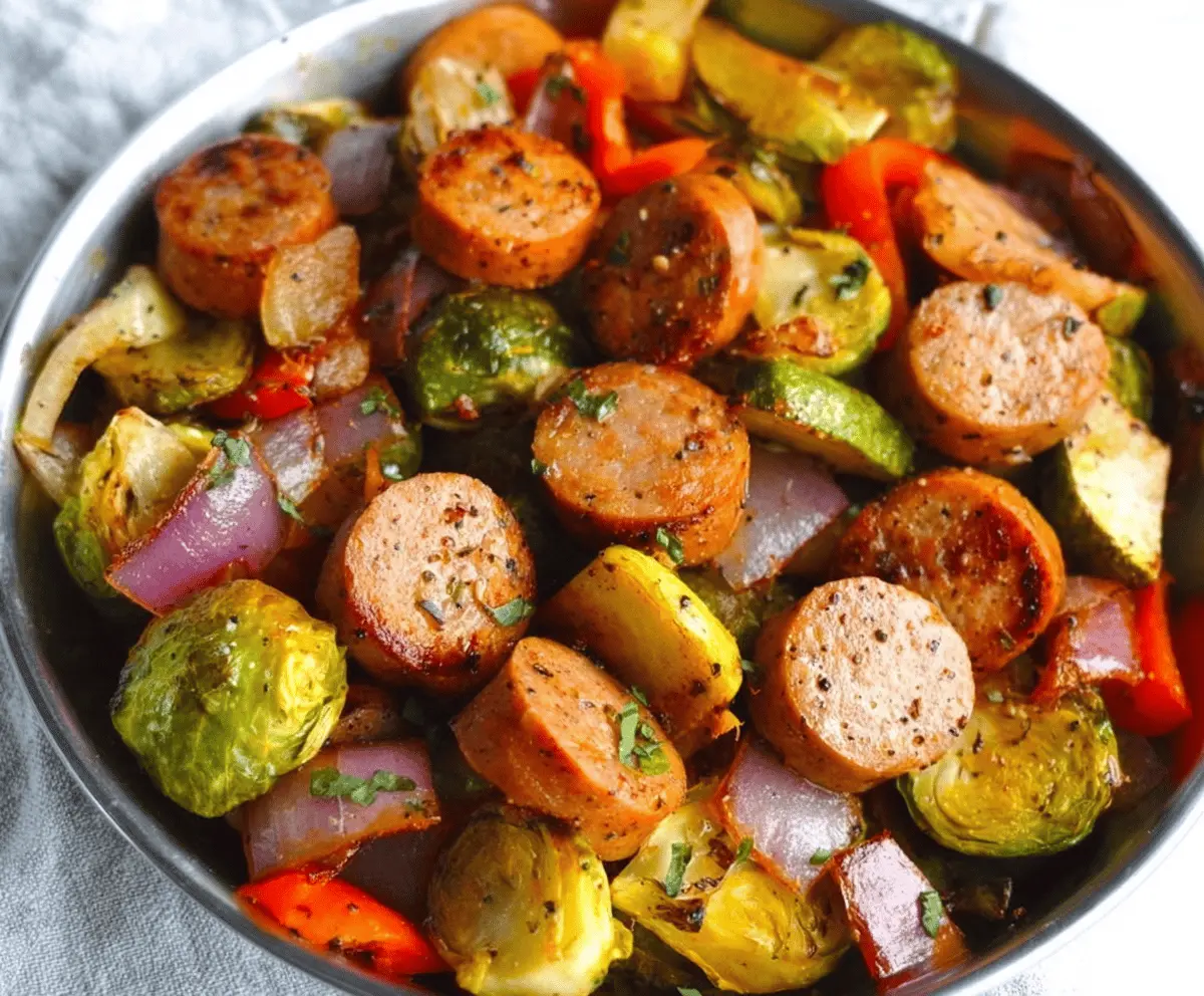 Quick Air Fryer Chicken Sausage and Veggies Recipe