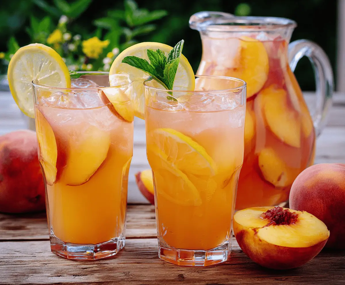 Refreshing Homemade Peach Lemonade Recipe for Summer