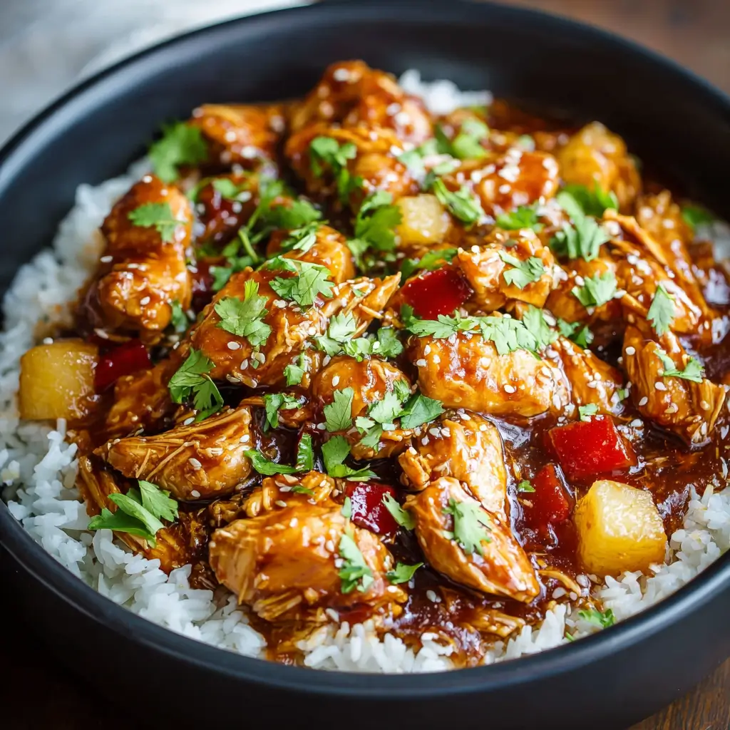 Easy-Sweet-Hawaiian-Crockpot-Chicken-featured