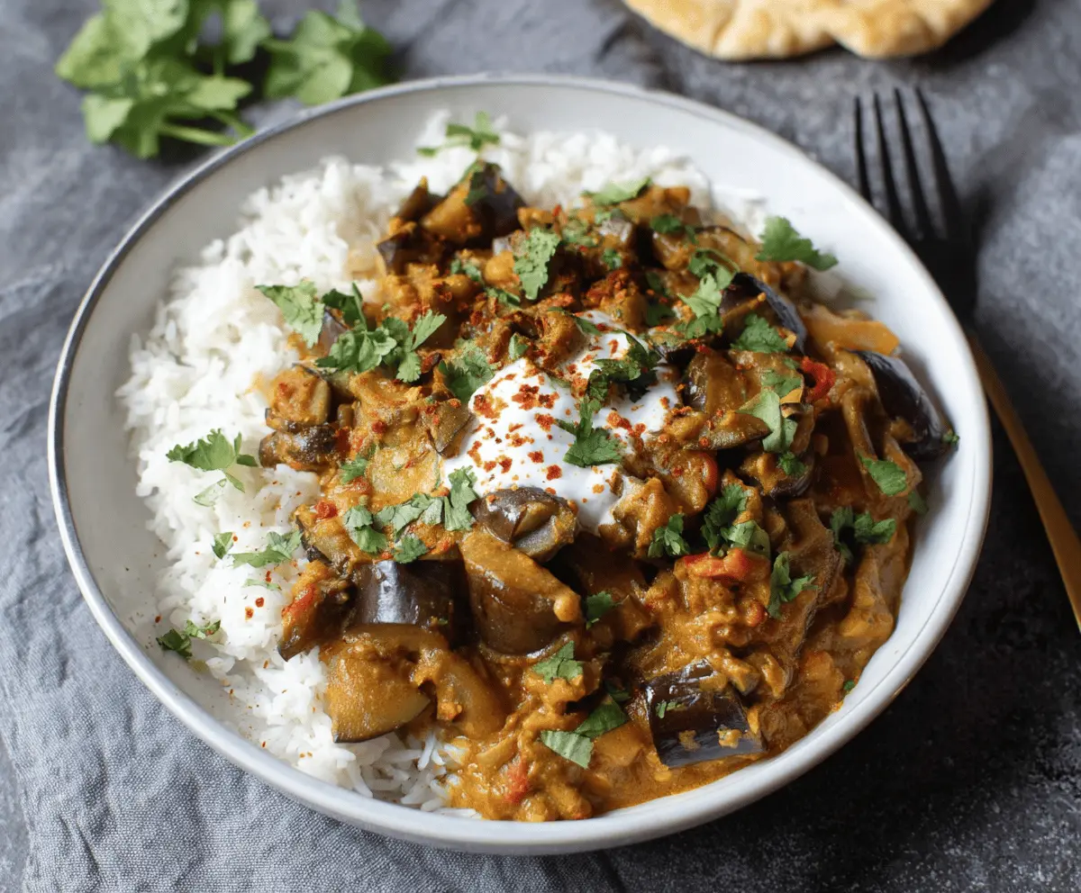 Creamy Aubergine Curry Recipe for Easy Dinner