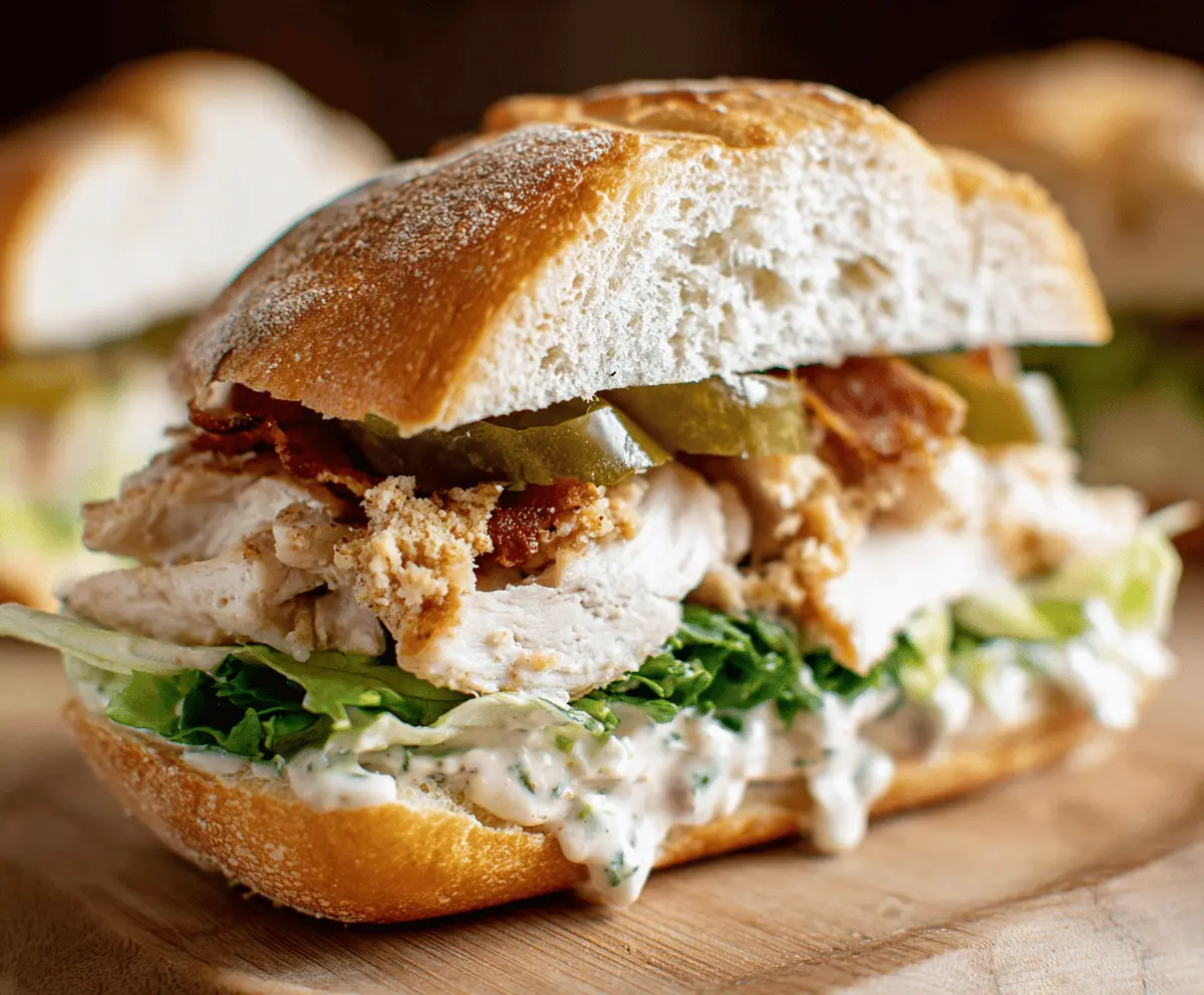 Easy Chicken Caesar Sandwich Recipe