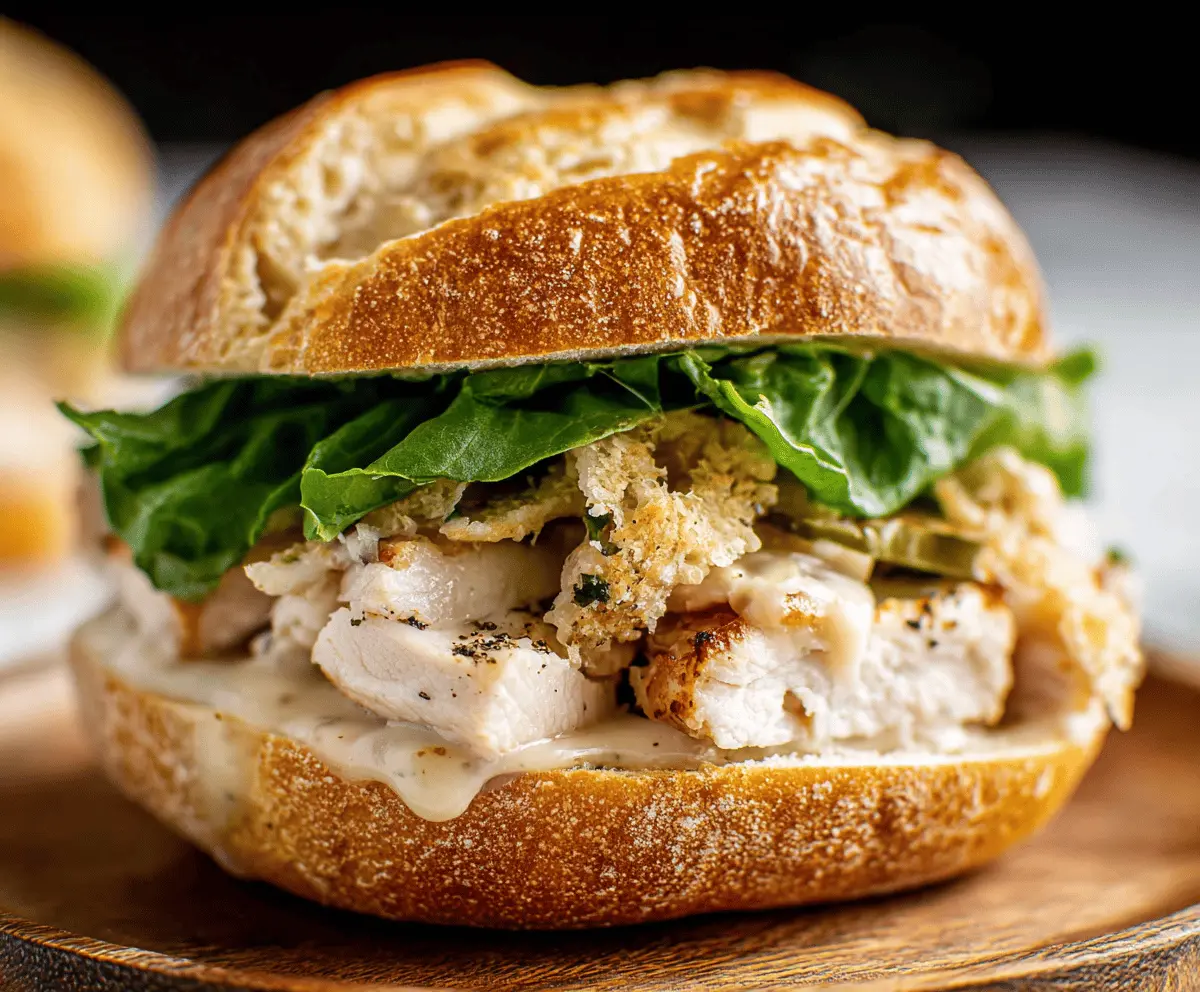 Easy Chicken Caesar Sandwich Recipe
