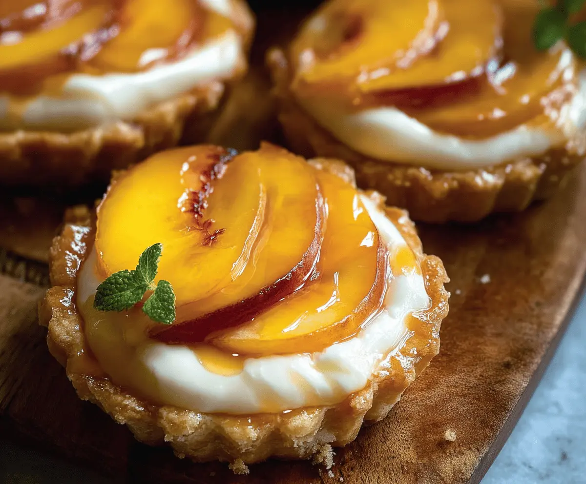 Easy Mini Peach and Cream Cheese Tarts Recipe