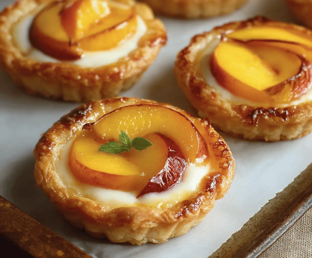 Easy Mini Peach and Cream Cheese Tarts Recipe