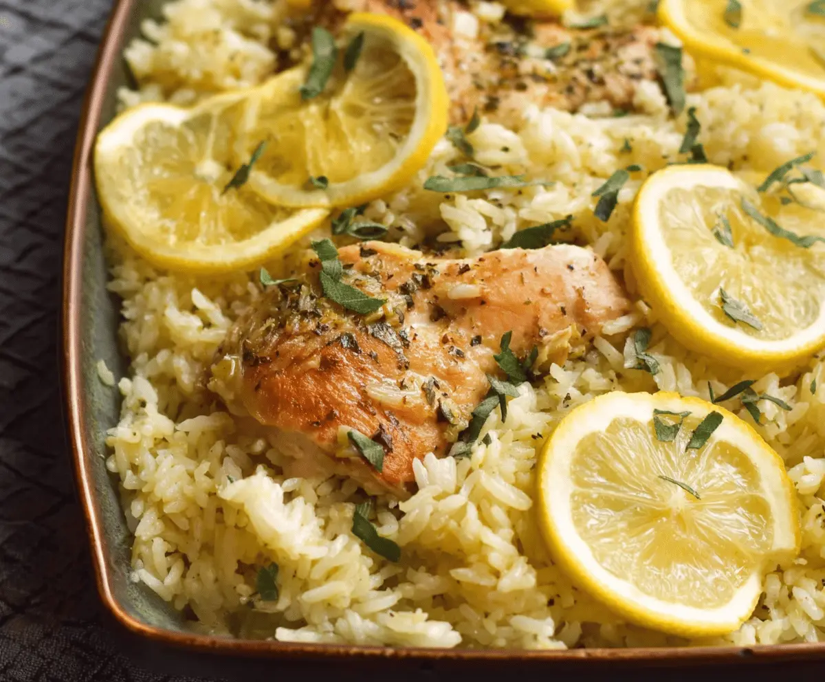 Slow Cooker Lemon Herb Chicken And Rice