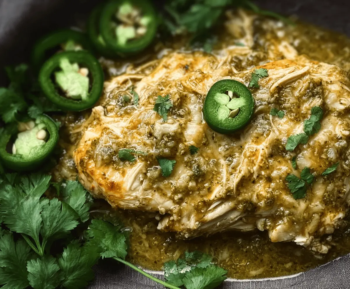 Crockpot Salsa Verde Chicken