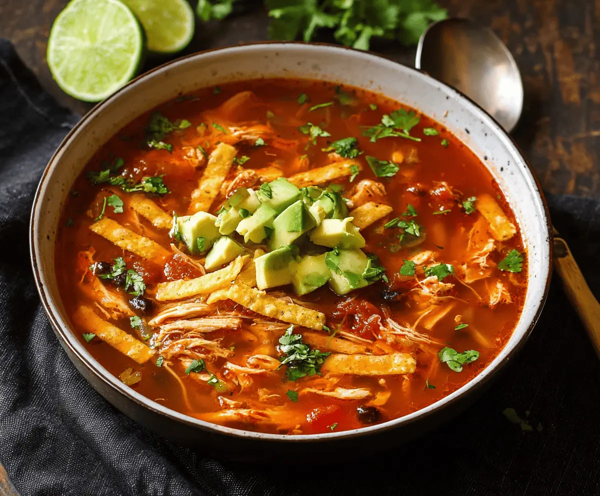 Authentic Chicken Tortilla Soup