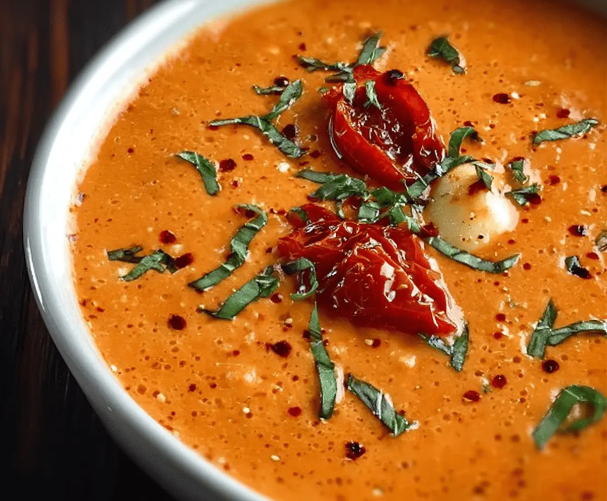 Creamy Roasted Garlic Tomato Soup