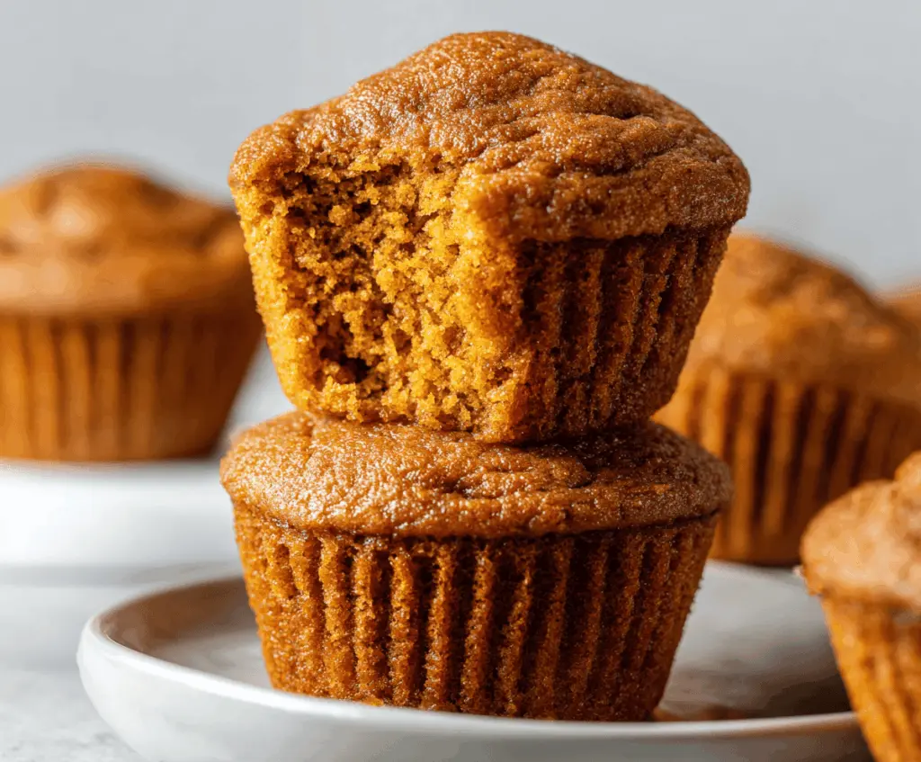 Delicious homemade easy pumpkin muffins with a moist texture and cinnamon topping, perfect for fall baking