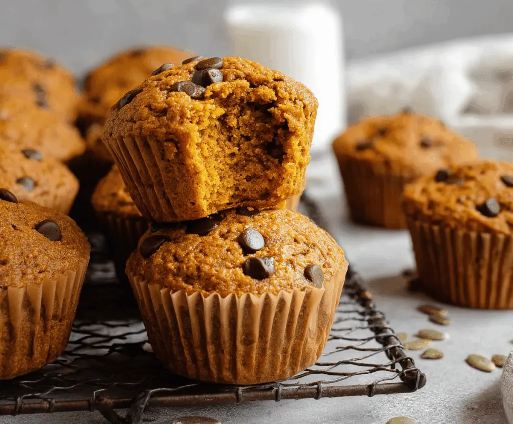 Delicious gluten-free pumpkin muffins topped with a sprinkle of cinnamon, perfect for fall baking and healthy snacking