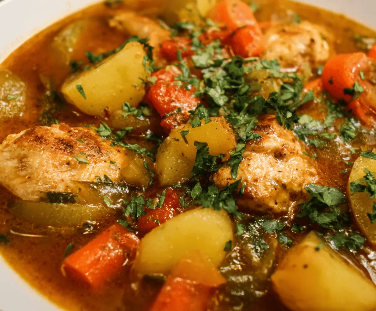 Hearty Chicken Stew with Fresh Vegetables