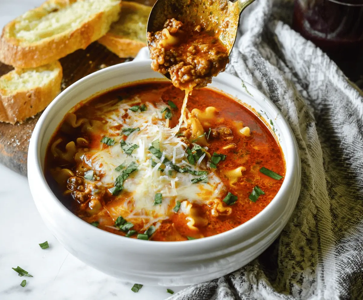 High Protein Lasagna Soup