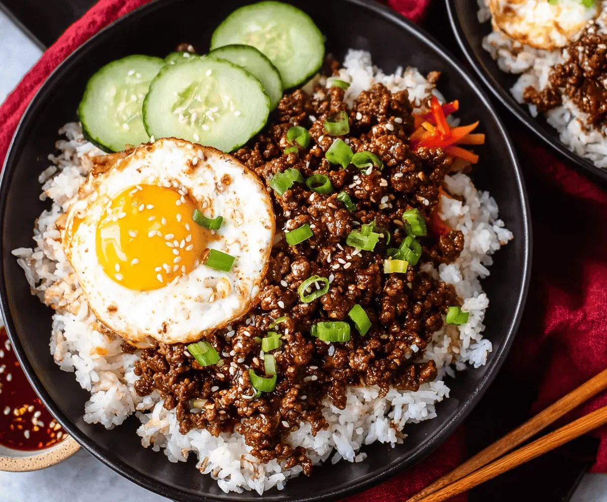 Korean Ground Beef Bowls