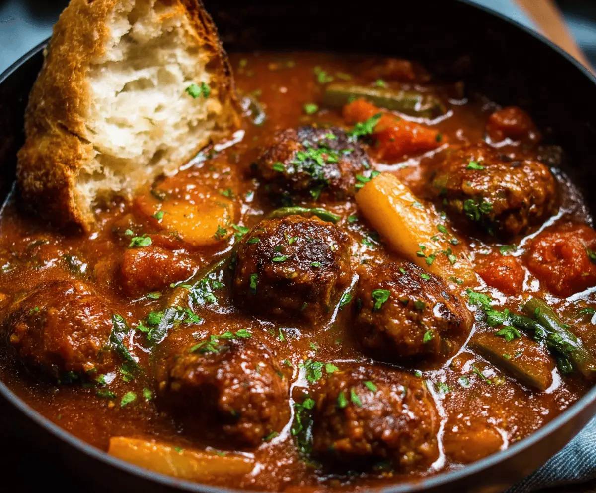 One-Pot Meatball Stew
