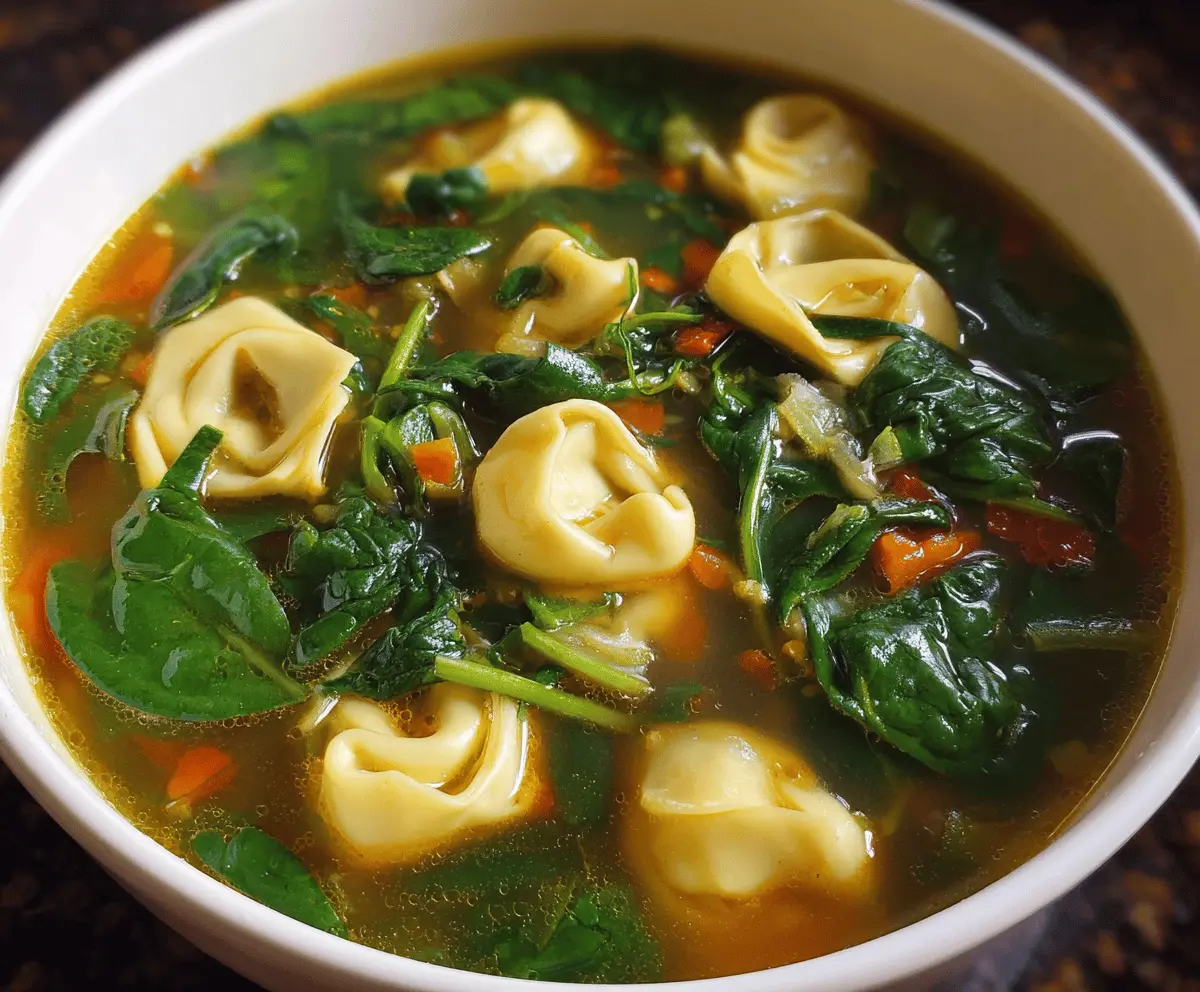 Spinach Tortellini Soup