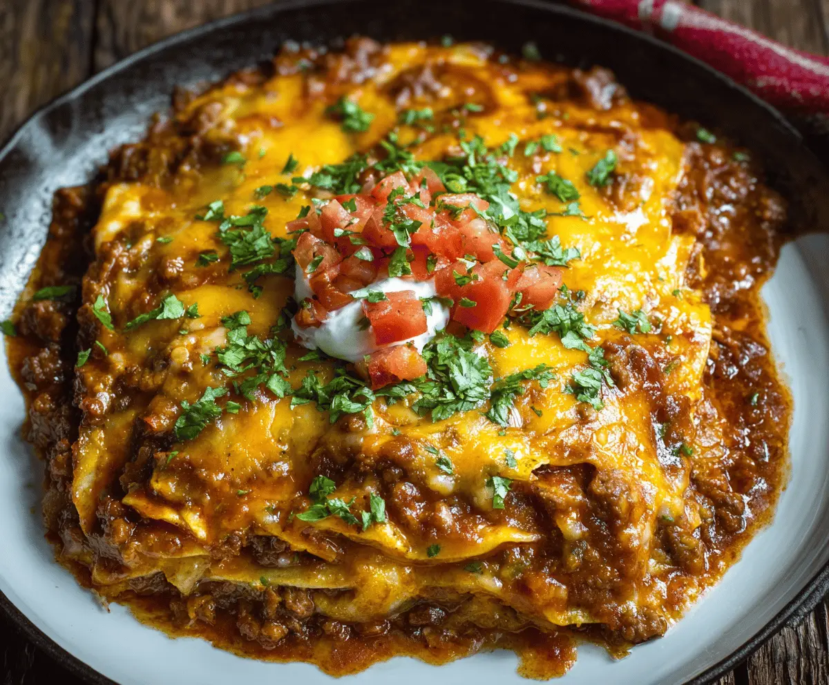 Beef Enchilada Casserole