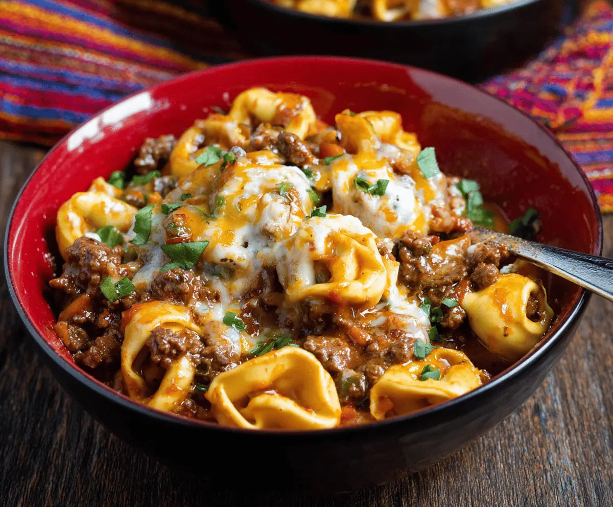 Beef Enchilada Tortellini 