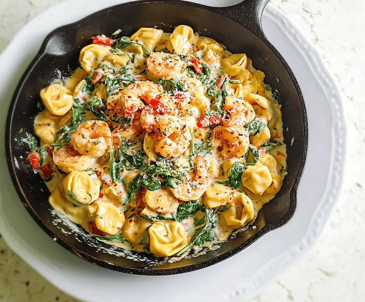 Creamy Shrimp Spinach Tortellini Recipe – Quick & Delicious