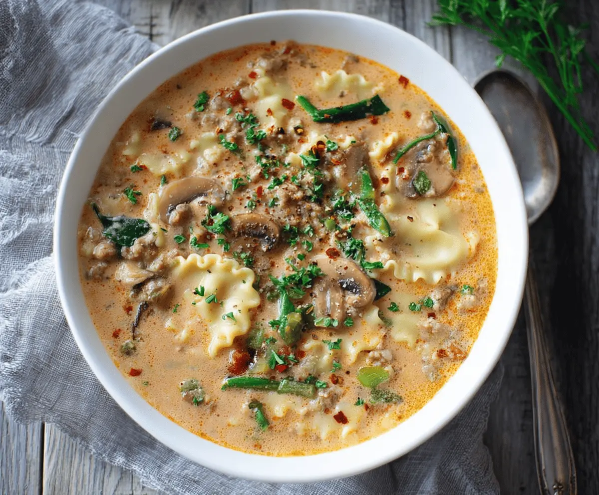 Best Creamy Vegetarian Lasagna Soup Recipe - Easy & Delicious