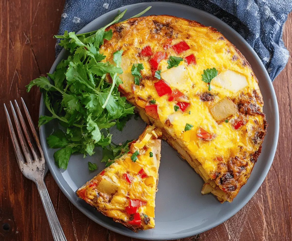 Easy Potato and Pepper Frittata