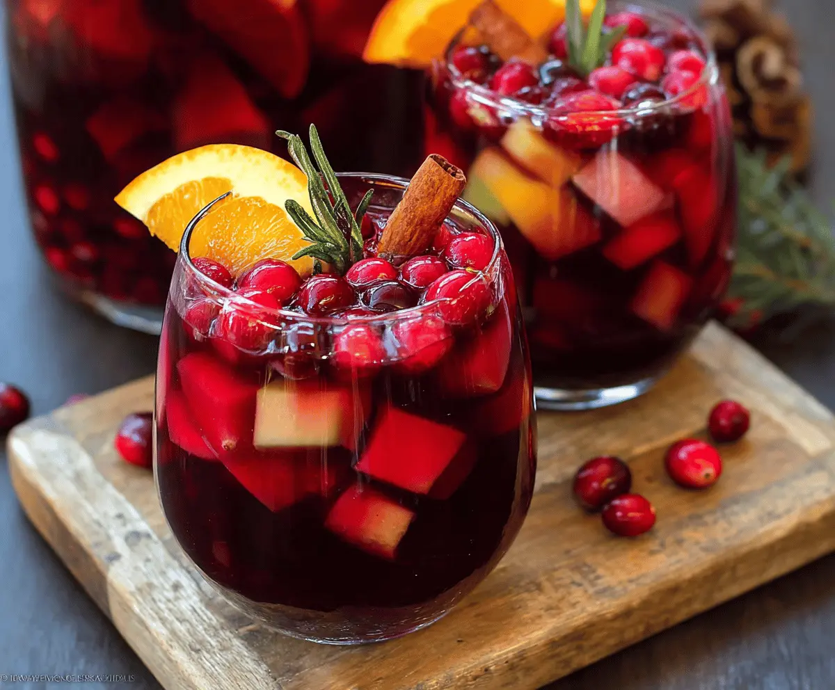Festive Cranberry Sangria Recipe for Thanksgiving Celebration