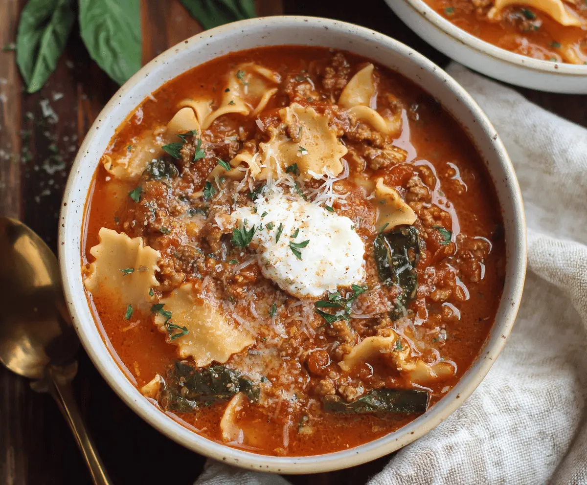 Gluten-Free Lasagna Soup