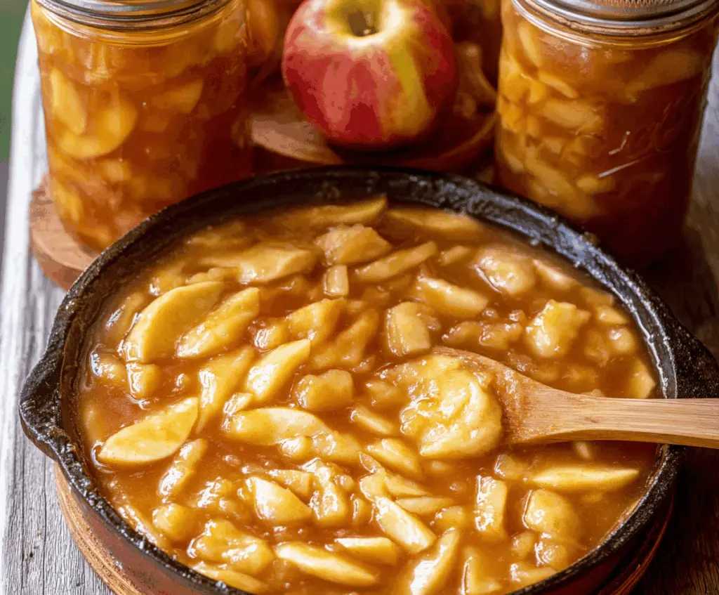 Homemade apple pie filling with fresh sliced apples, cinnamon, and sugar in a bowl, perfect for baking delicious apple pies