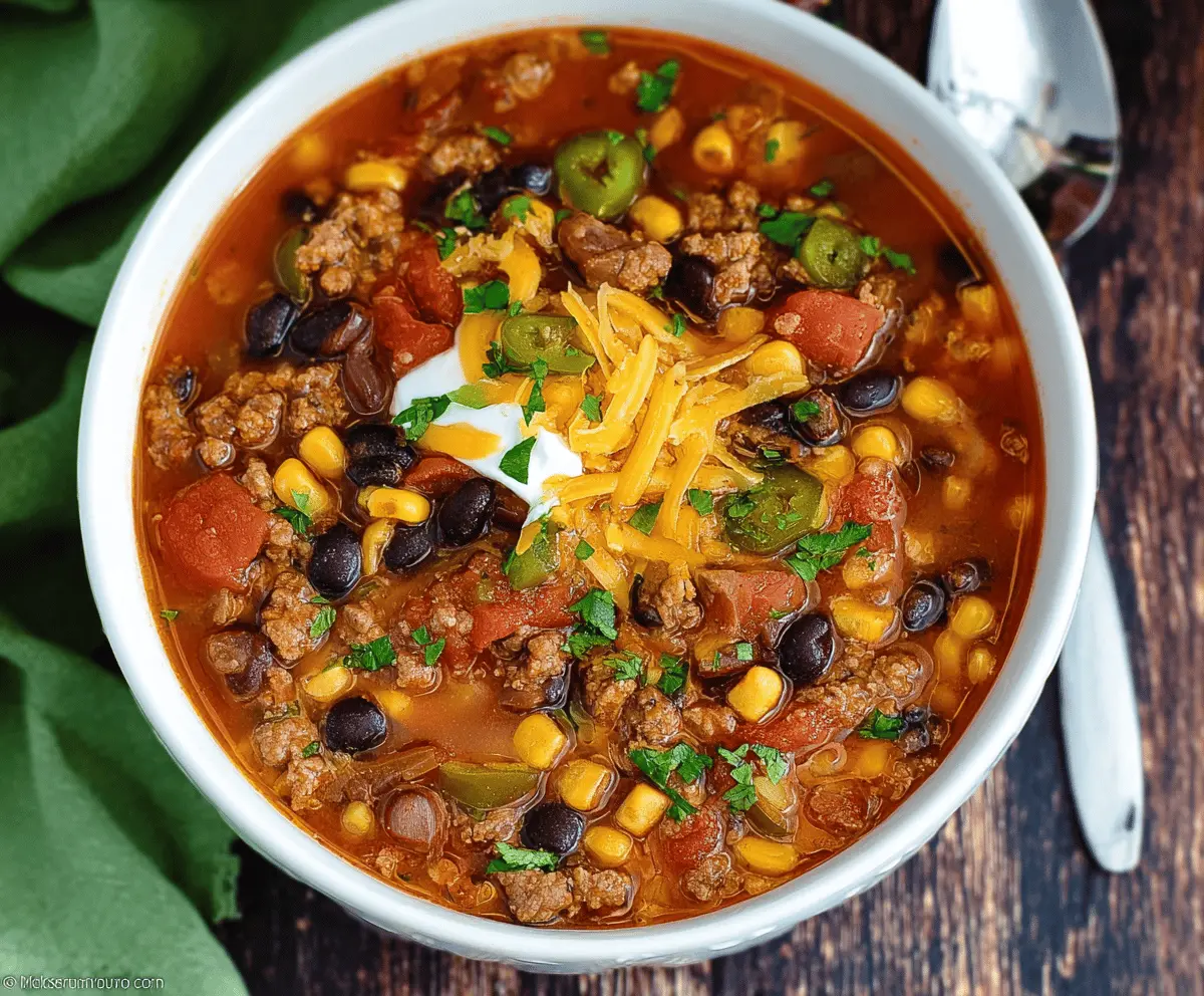 Delicious Instant Pot Loaded Taco Soup Recipe