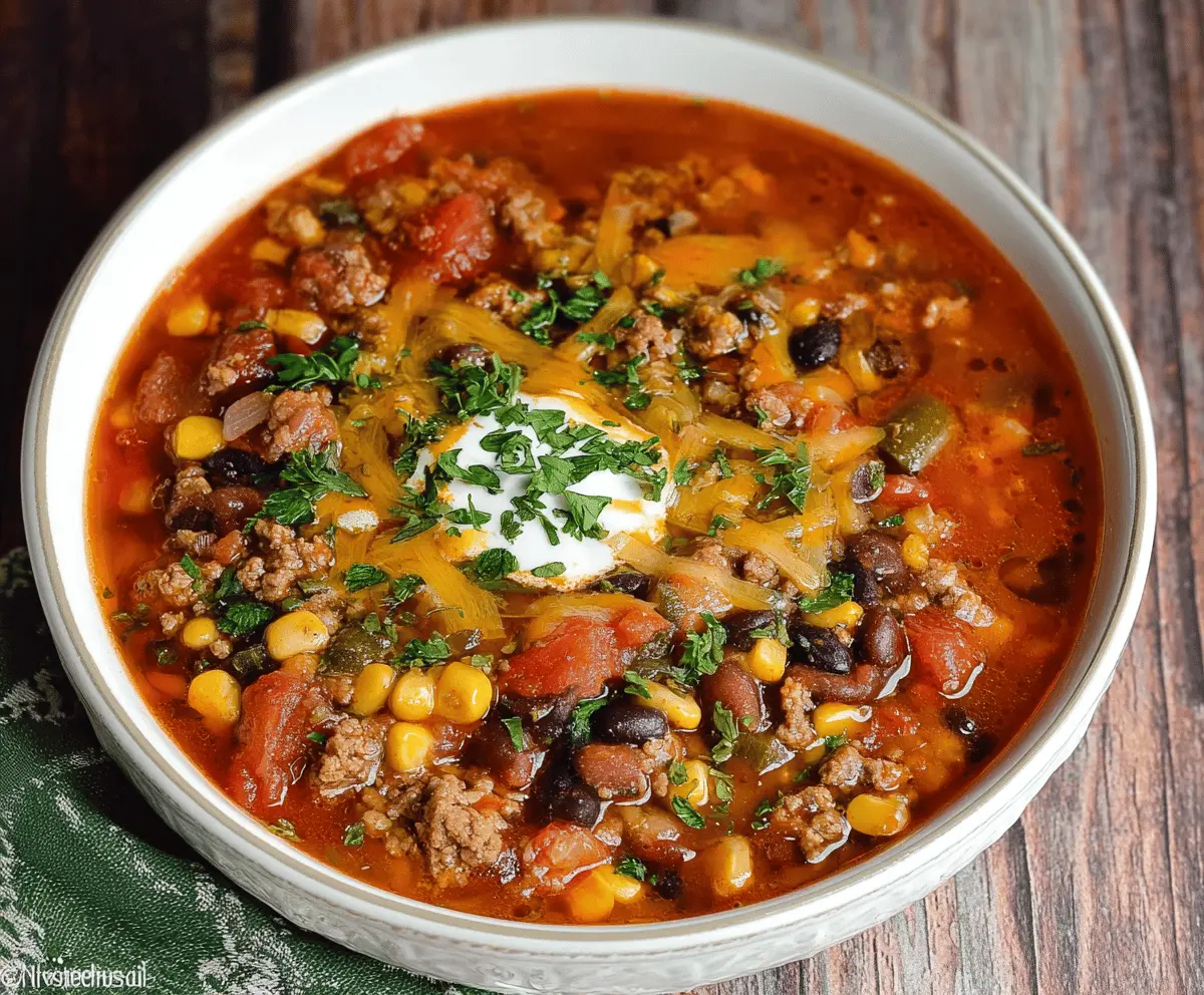 Delicious Instant Pot Loaded Taco Soup Recipe