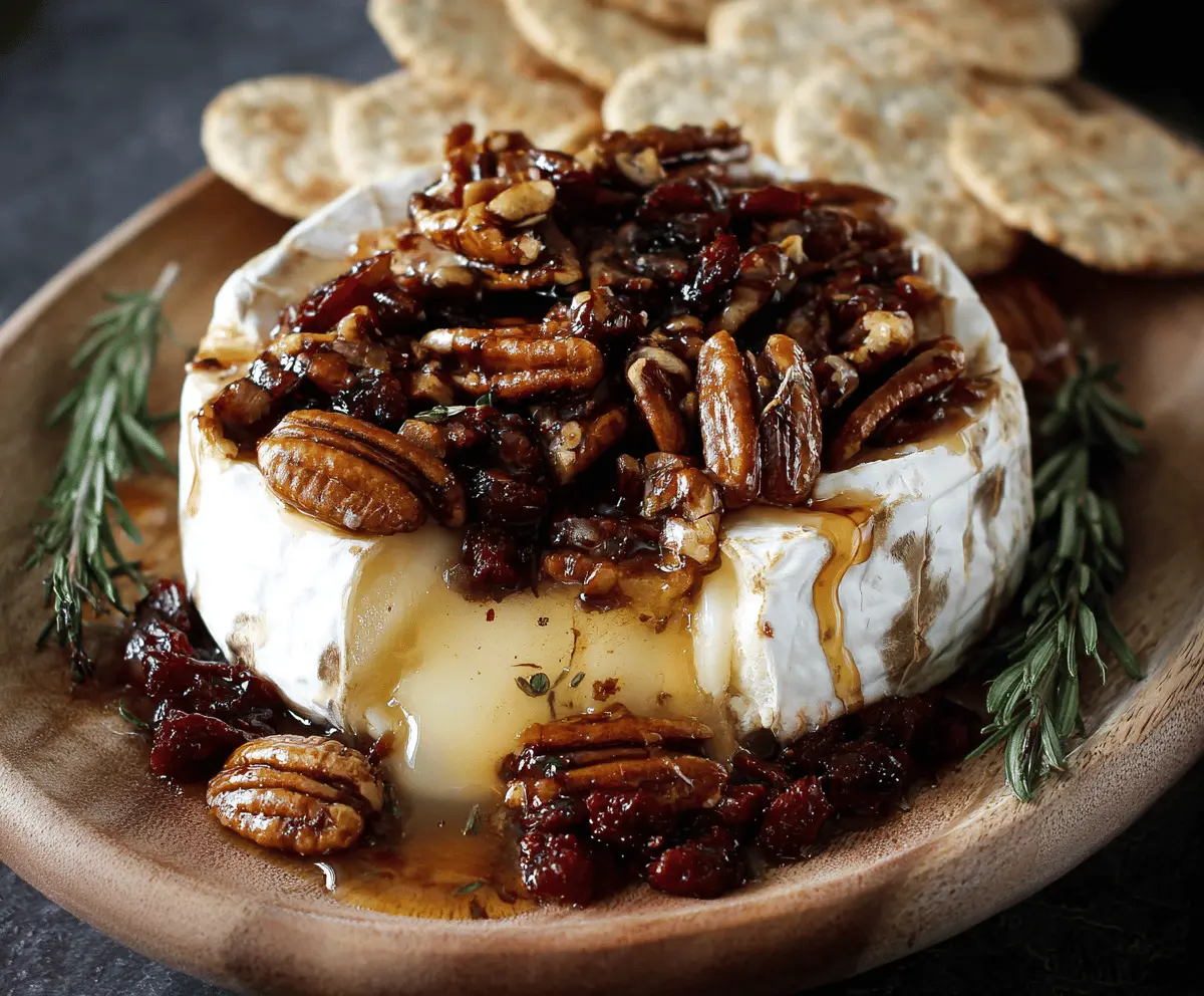 Easy Maple Pecan Baked Brie Recipe – Sweet & Crunchy Delight