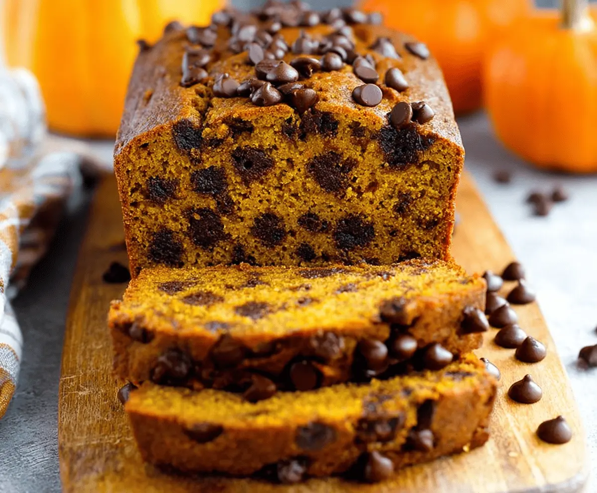  Pumpkin Chocolate Chip Bread