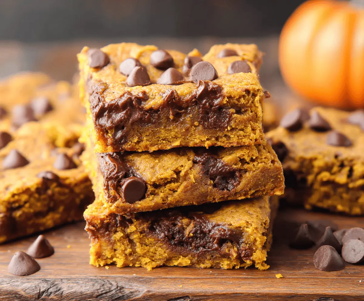 Pumpkin Chocolate Chip Cookies or Bars
