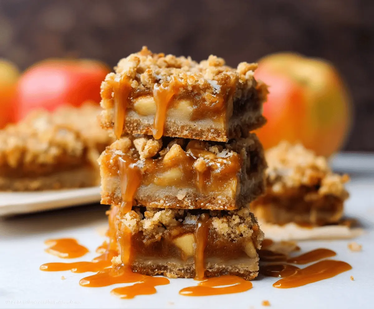 Salted Caramel Apple Bars