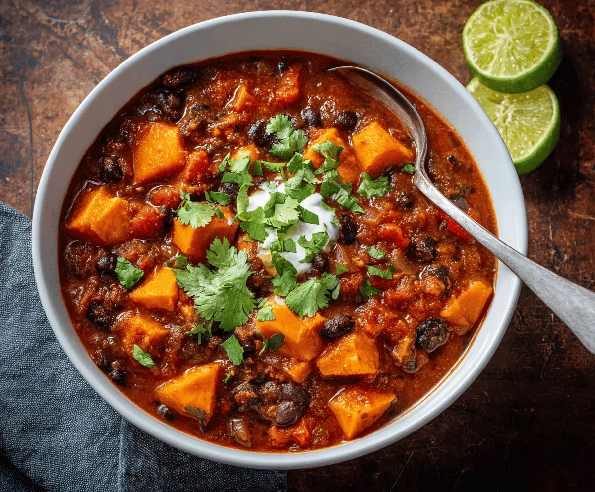 Sweet Potato Black Bean Chili