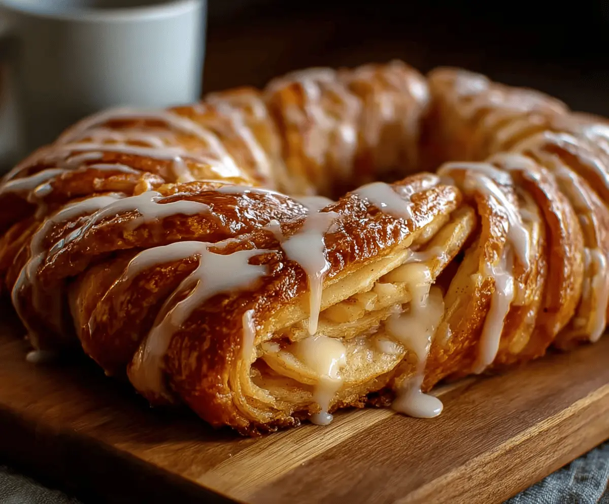 Apple Kringle Recipe with Sweet Vanilla Glaze