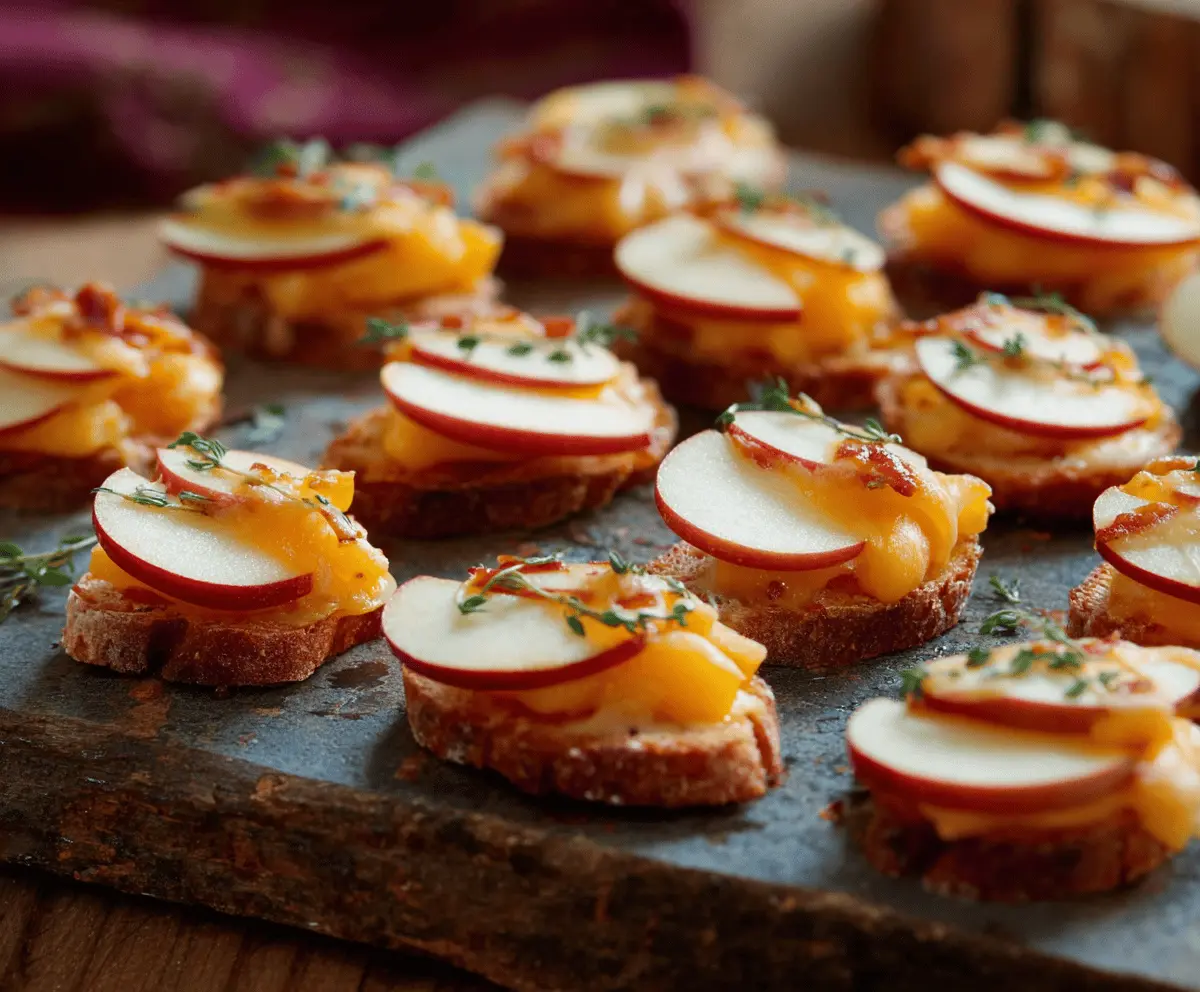 Easy Cheddar and Apple Crostini Recipe for Delicious Snacks