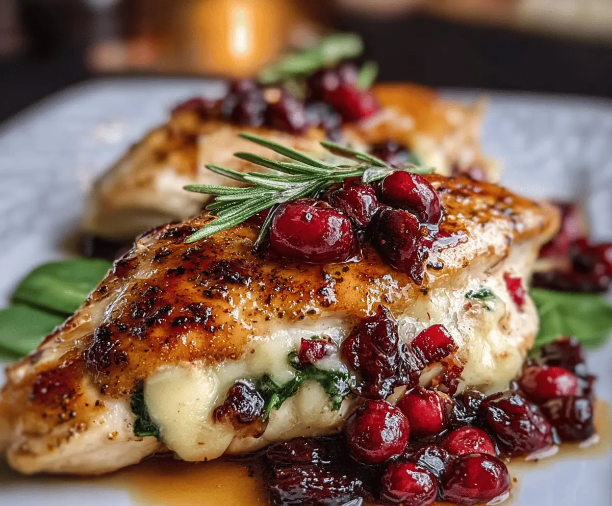 Easy Cranberry Brie Stuffed Chicken Recipe for Holiday Meals