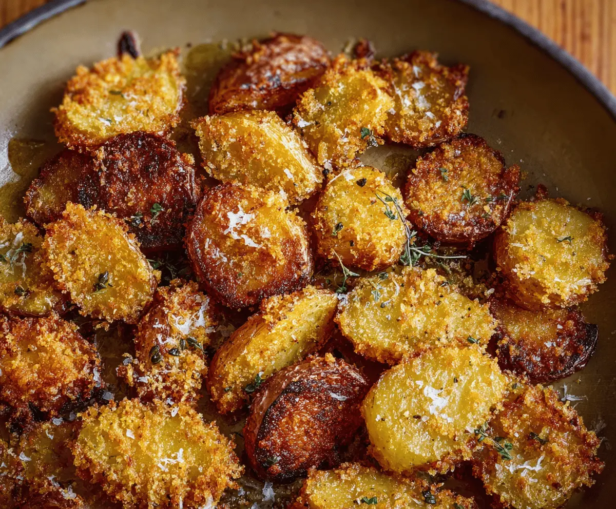 Easy Crispy Parmesan Smashed Potatoes Recipe