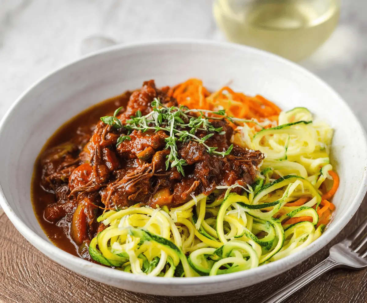 Easy Beef Ragu Recipe with Spiralized Veggies – Healthy & Delicious