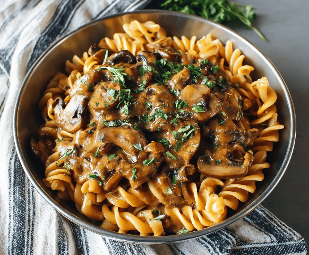 Easy Vegan Mushroom Stroganoff Recipe