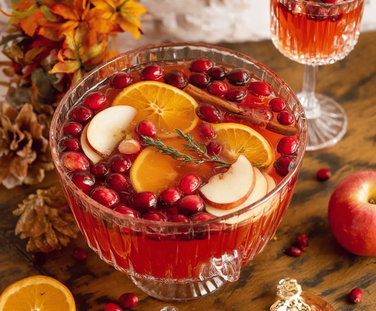 Easy Homemade Thanksgiving Punch Recipe for Parties