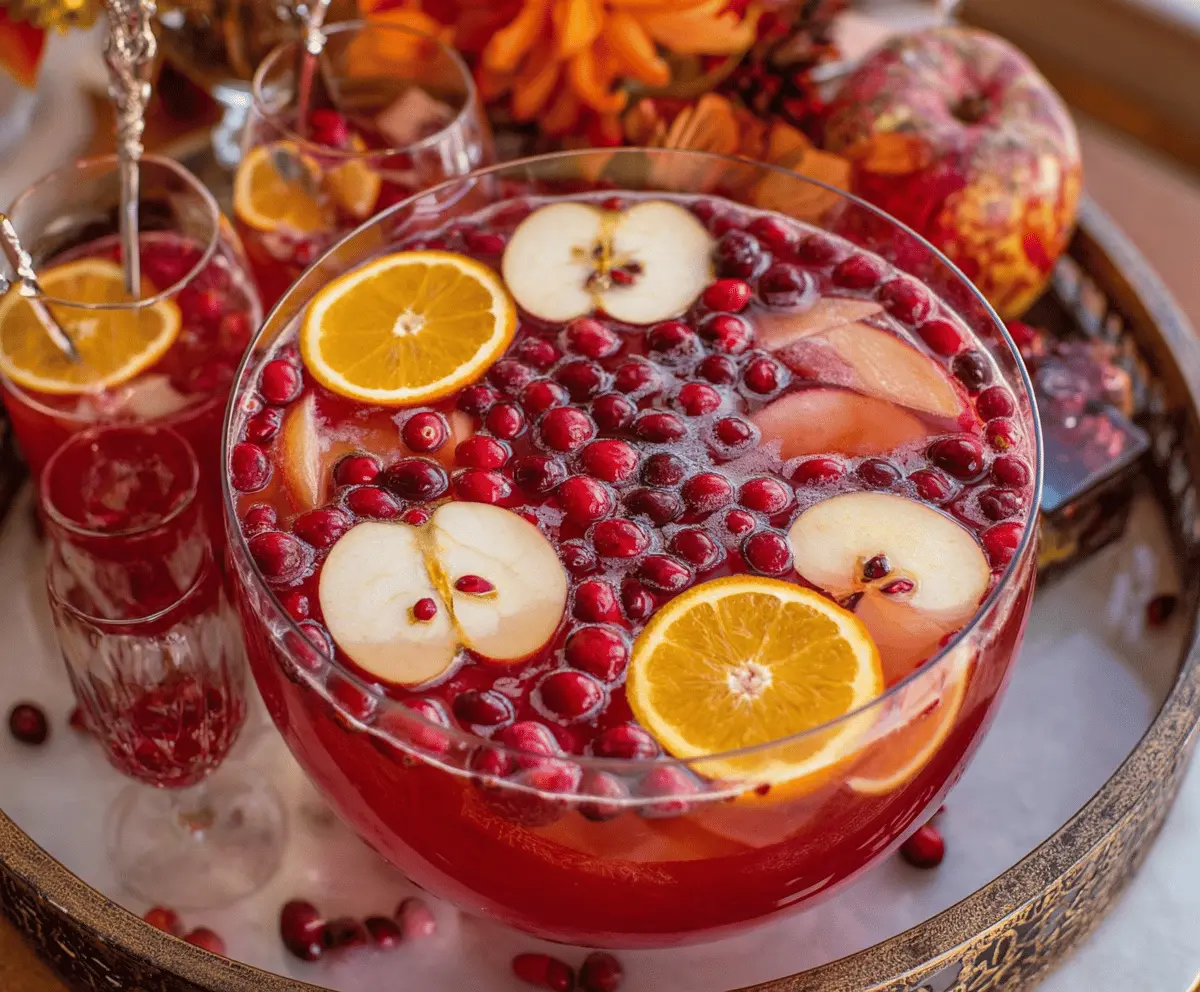 Easy Homemade Thanksgiving Punch Recipe for Parties