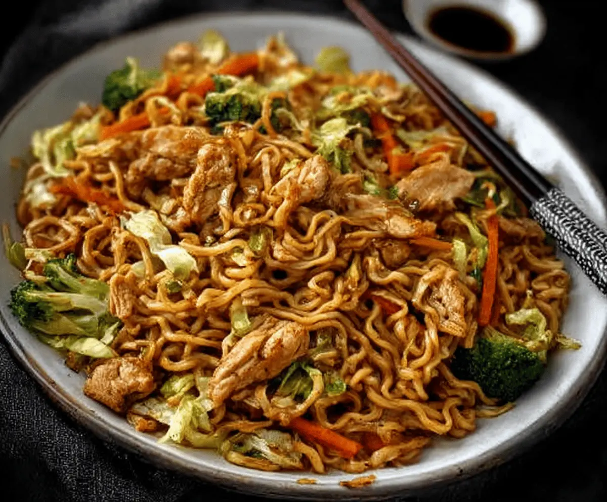 Easy Chicken Yakisoba Recipe