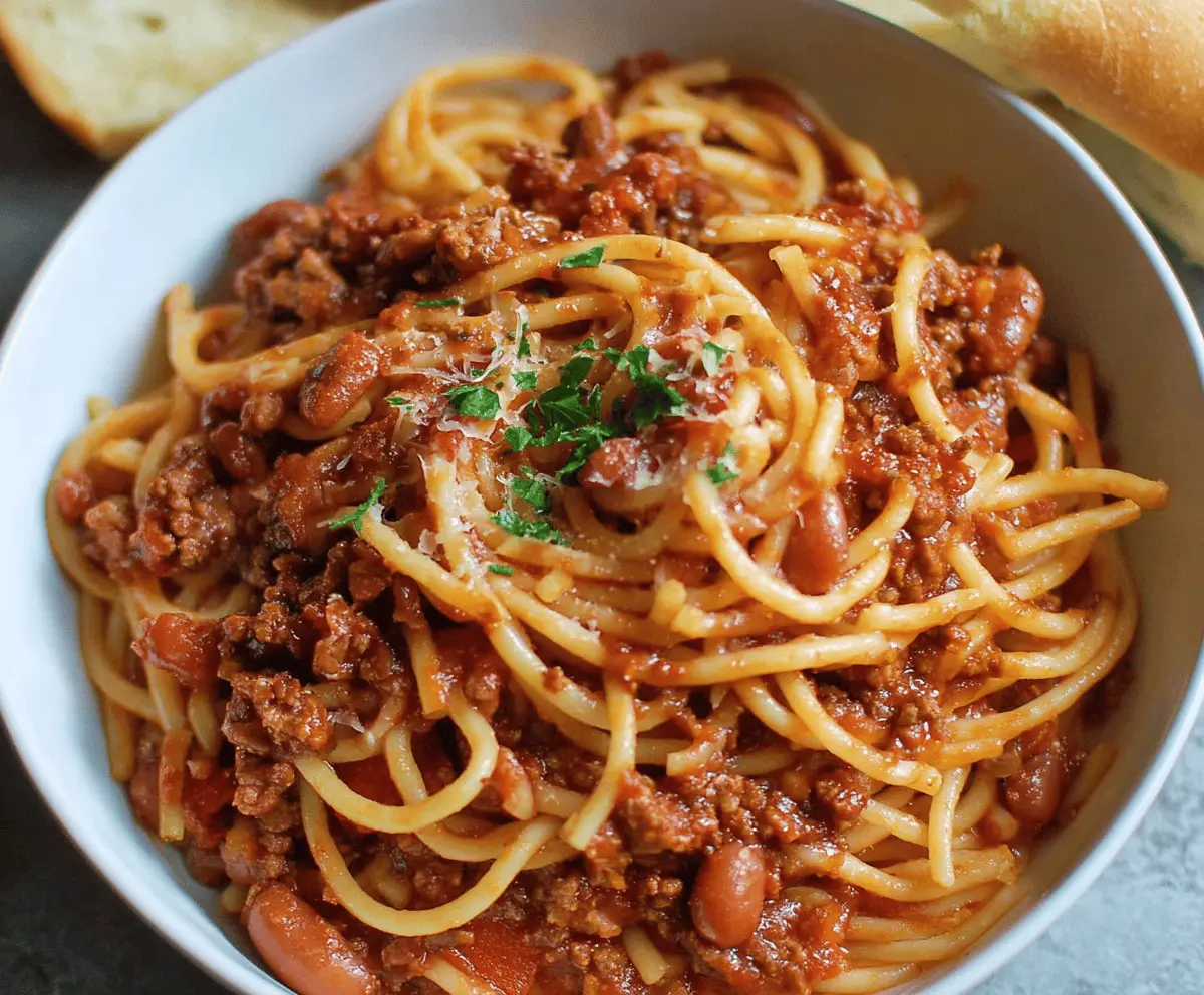 Easy Chili Spaghetti Recipe