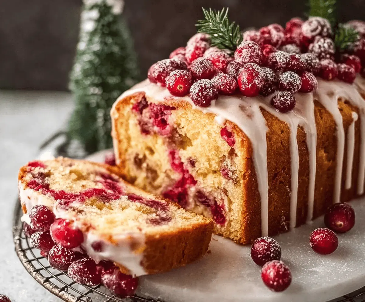 Easy Christmas Cranberry Pound Cake
