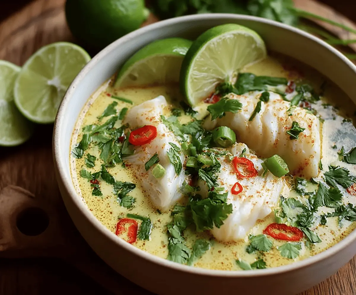 Easy Coconut Lime Fish Soup