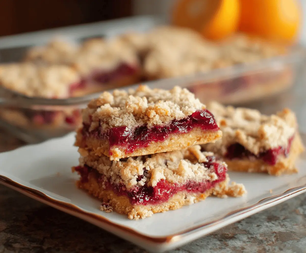 Easy Cranberry Orange Bars